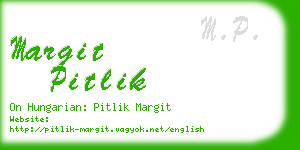 margit pitlik business card